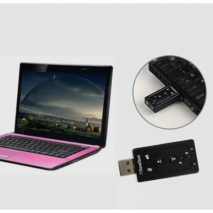 Mini external usb sound card 7.1 ch 3d audio adapter - Prozone