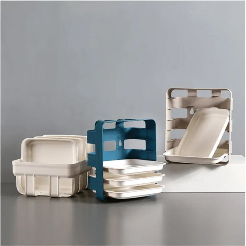 6 tier wall mounted tray kitchen organizer - Prozone