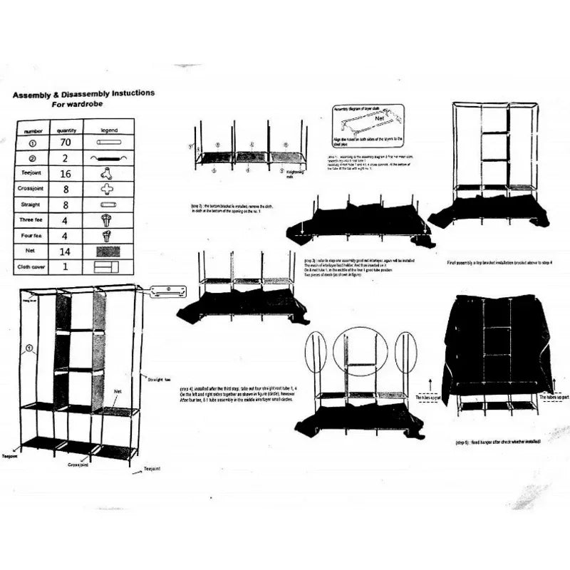3 layer storage wardrobe foldable shelf rack m 88130 - Prozone