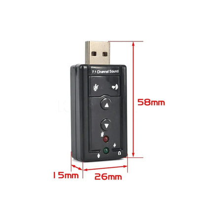 Mini external usb sound card 7.1 ch 3d audio adapter - Prozone