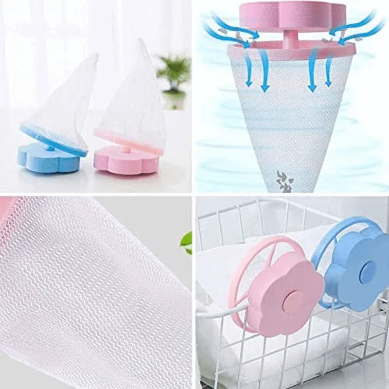 2 pcs washing machine flower shape mesh filter bag - Prozone