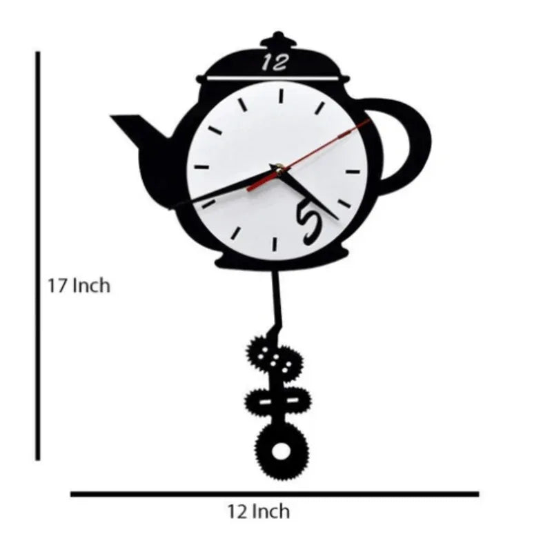 Tea kettle shaped wall clock - Prozone
