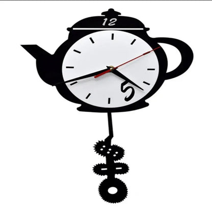 Tea kettle shaped wall clock - Prozone