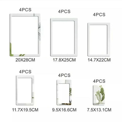 Pack of 24 geometric 3d diy acrylic mirror wall sticker - Prozone