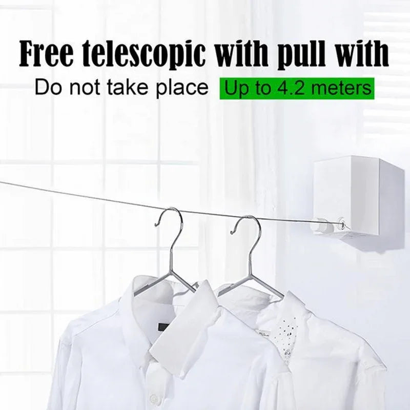 Wall mounted retractable clothesline 4.2m - Prozone