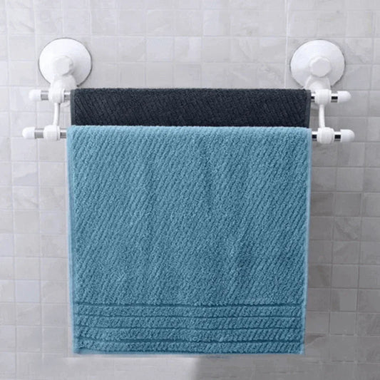 Suction cup double bar towel holder - white - Prozone