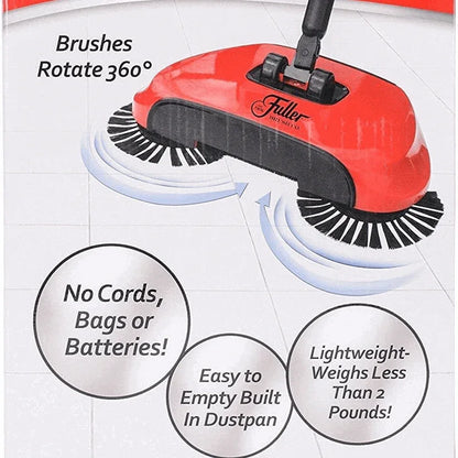 Cordless hard floor manual roto sweeper - Prozone