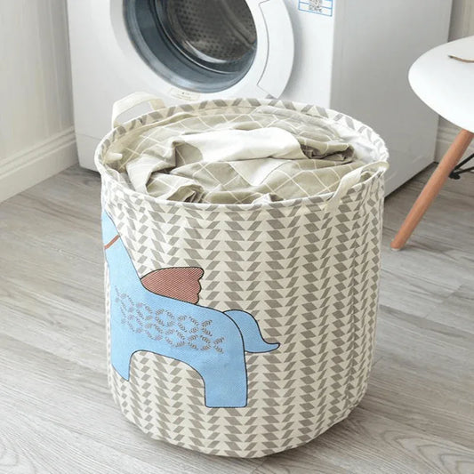Folding horse pattern hamper laundry basket - Prozone