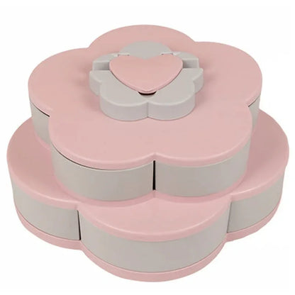 double-layer flower snacks container with mobile holder - Prozone