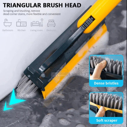 3 in 1 floor scrub brush with squeegee - Prozone