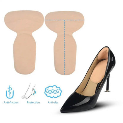 1pair high heels t-shape women insoles for shoes- beige