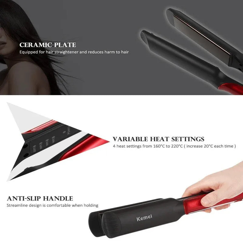 kemei wet/dry hair straightener km-531 - Prozone