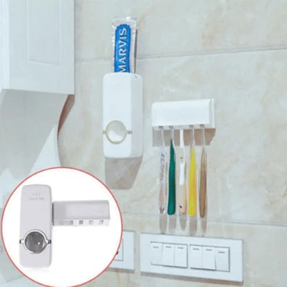 Automatic toothpaste dispenser with tooth brush holder - Prozone