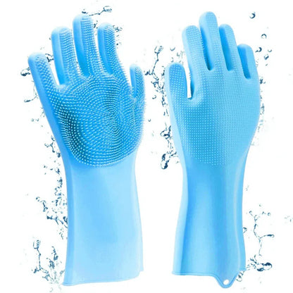 Dishwashing gloves- silicone kitchen scrub - Prozone