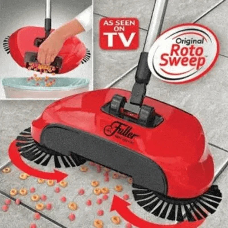 Cordless hard floor manual roto sweeper - Prozone