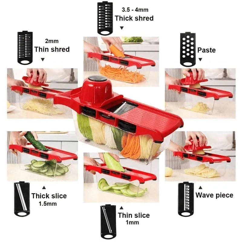 Vegetable cutter slicer grater chopper six interchangeable blades - Prozone