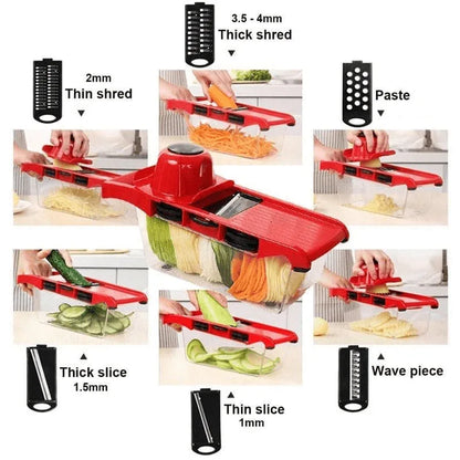 Vegetable cutter slicer grater chopper six interchangeable blades - Prozone