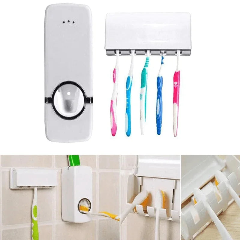 Automatic toothpaste dispenser with tooth brush holder - Prozone