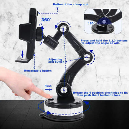 Suction cup 360 rotatable car phone holder for dasboard - Prozone