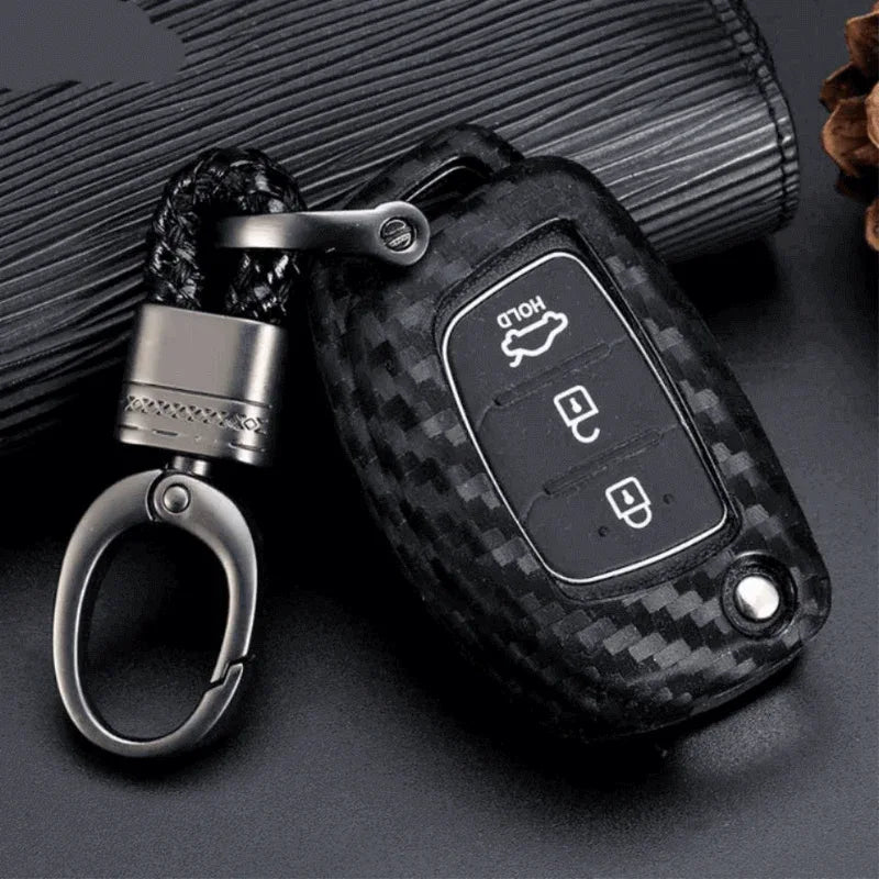 Carbon car key cover hyundai tucson - Prozone