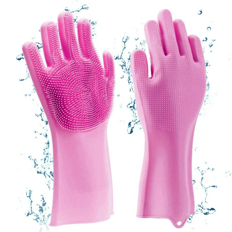 Dishwashing gloves- silicone kitchen scrub - Prozone