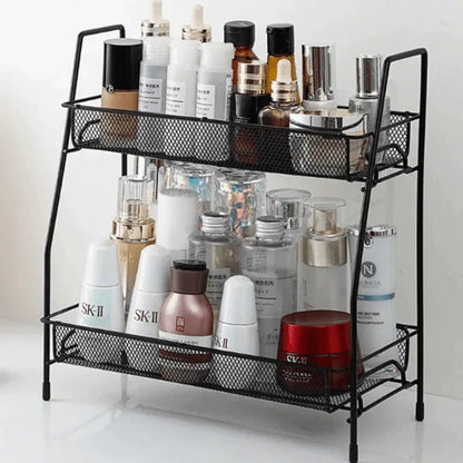 double layer iron rack kitchen and bathroom organizer - Prozone