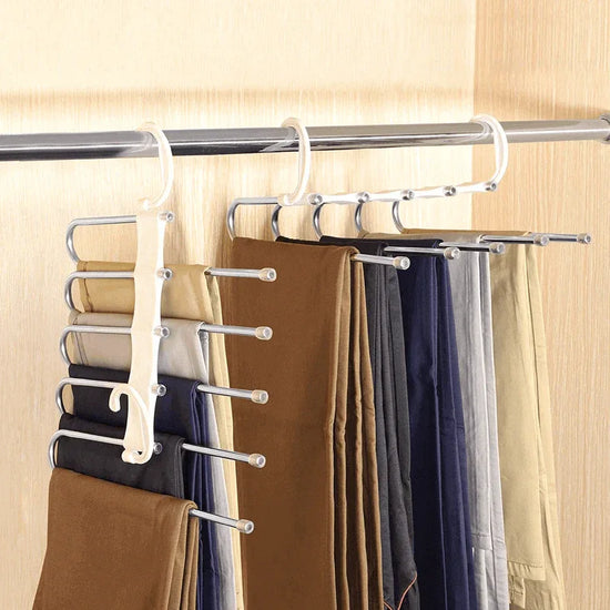 Pack of 3 clothes hanger adjustable trouser storage rack - Prozone