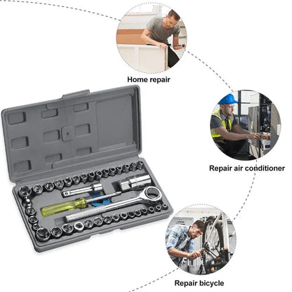40 pcs wrench set tool box kit - Prozone