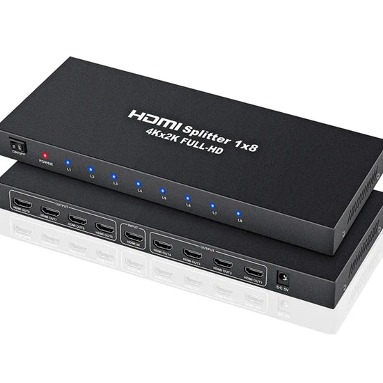 1 in 8 powered 4k hdmi splitter with charger - Prozone