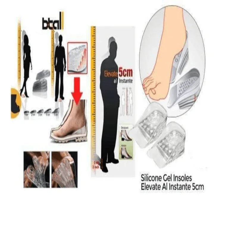 Height increasing silicone insoles elevate 5cm al instante - Prozone