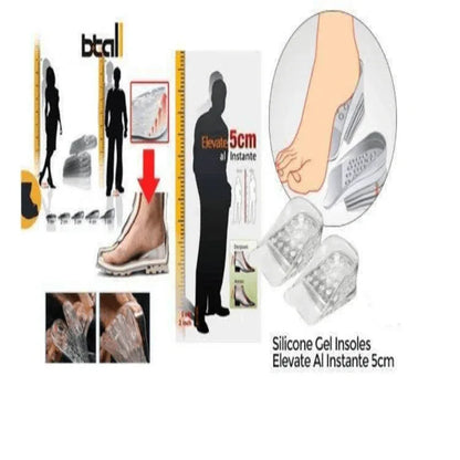 Height increasing silicone insoles elevate 5cm al instante - Prozone