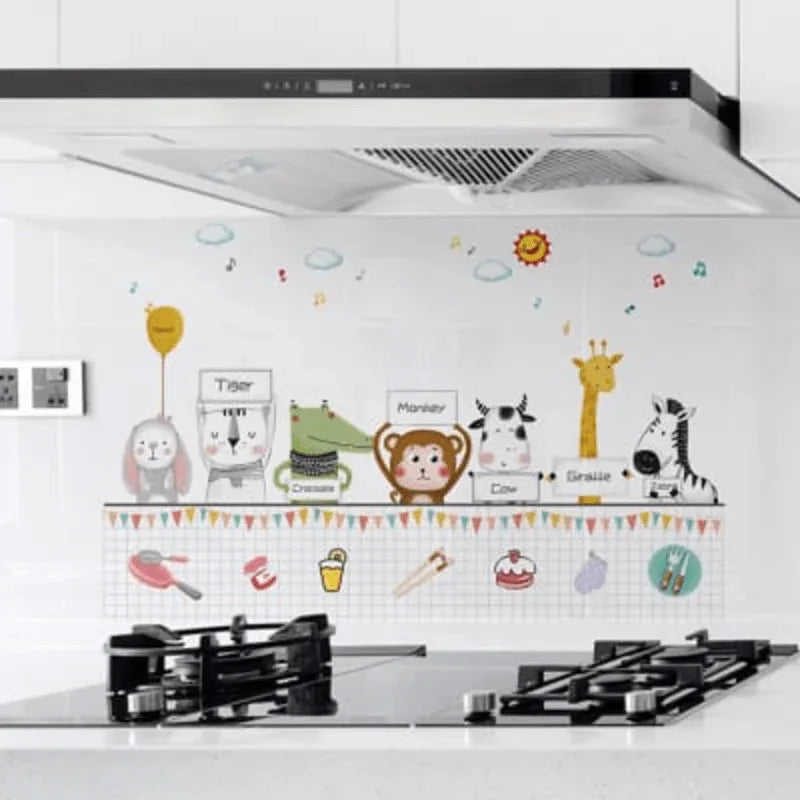Pack of 4 kitchen stove oil proof wall sticker - Prozone