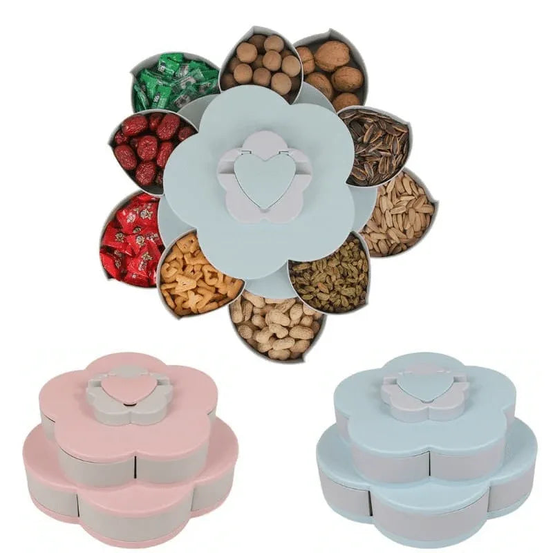 double-layer flower snacks container with mobile holder - Prozone
