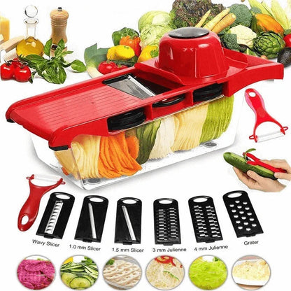 Vegetable cutter slicer grater chopper six interchangeable blades - Prozone