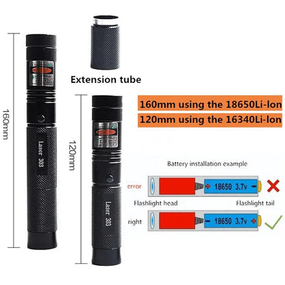 Green laser pointer pen with safety lock key - Prozone