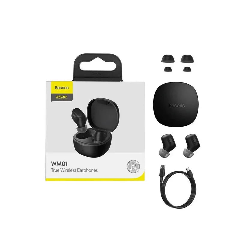 Baseus twin wireless earphone wm01-01 encok - Prozone