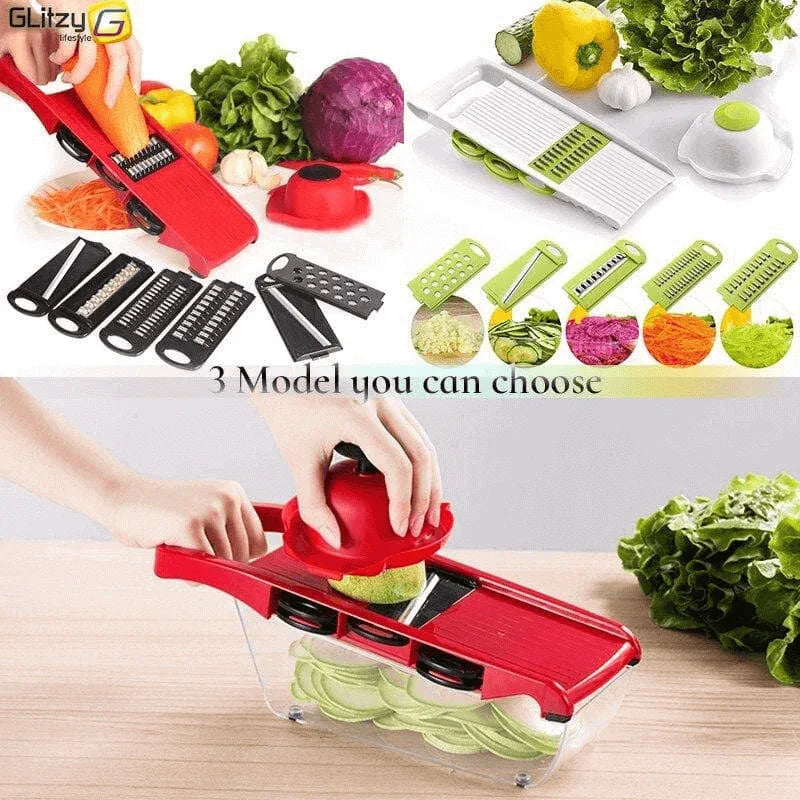 Vegetable cutter slicer grater chopper six interchangeable blades - Prozone