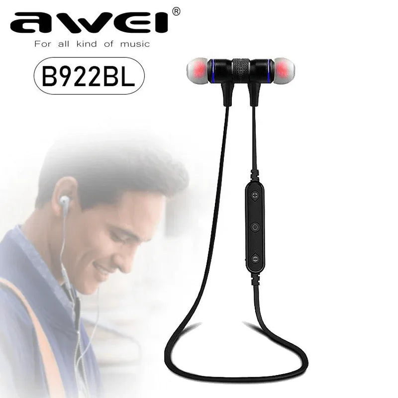 Wireless earphone magnetic lock awei b922bl - Prozone