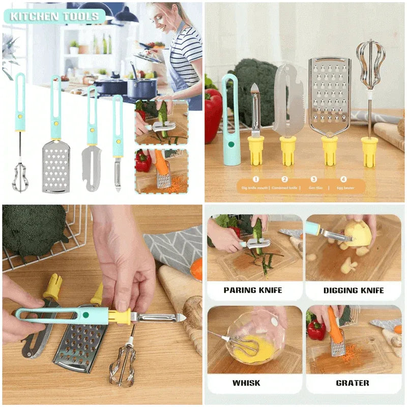Stainless steel 4 in 1 kitchen tools set - Prozone