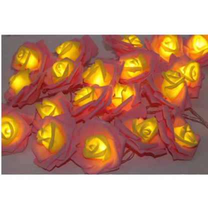 Pink yellow flower fairy light - Prozone