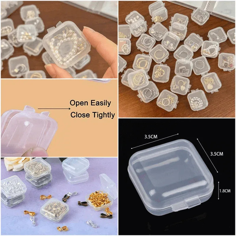 10 pcs transparent mini jewelry storage box - Prozone