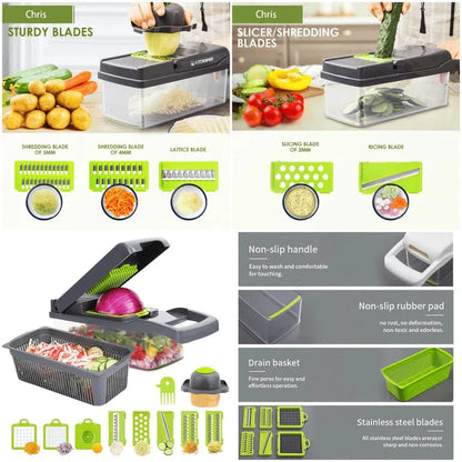 12 in 1 vegetable cutter slicer grater chopper - Prozone
