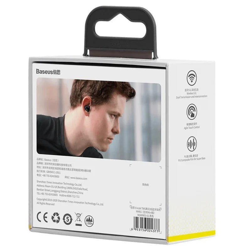 Baseus twin wireless earphone wm01-01 encok - Prozone