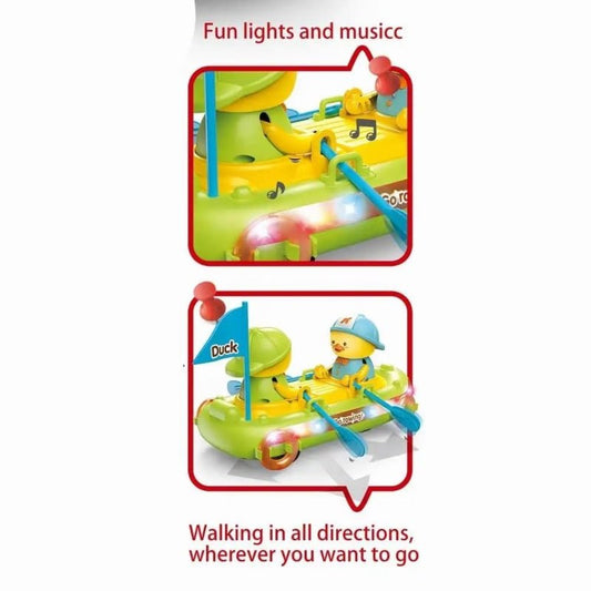 BATTERY OPERATED DUCK BOAT WITH LIGHT SOUNDS - Prozone