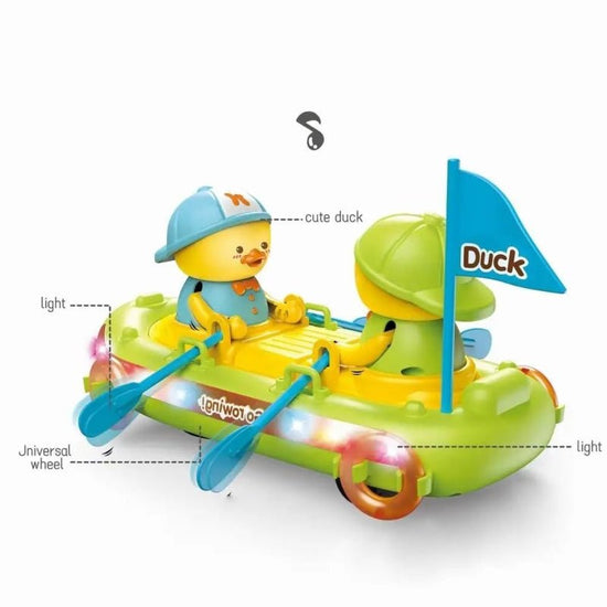 BATTERY OPERATED DUCK BOAT WITH LIGHT SOUNDS - Prozone