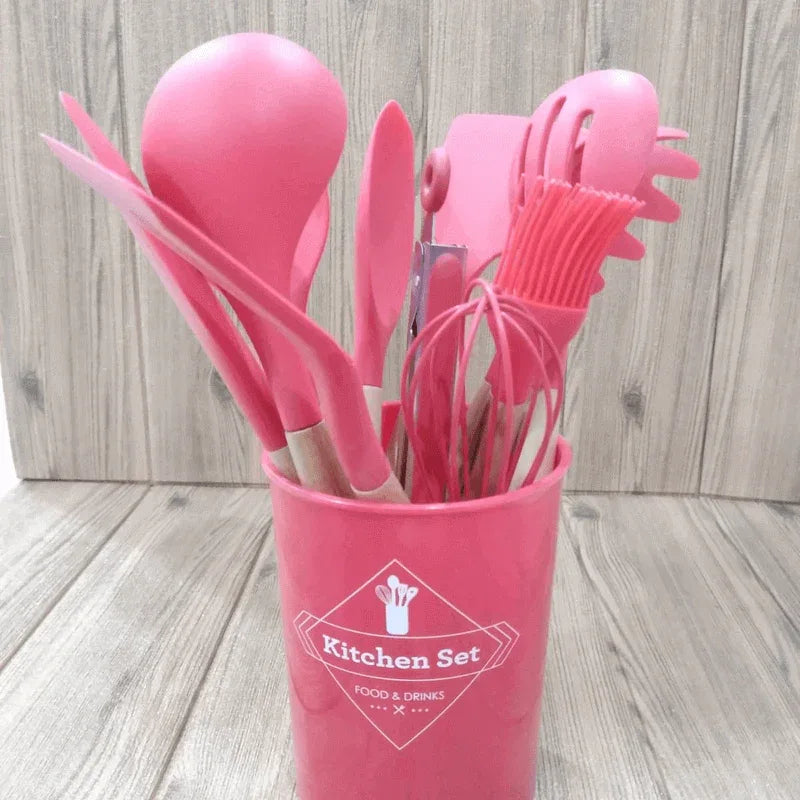 Non stick wood silicone spatula set - Prozone