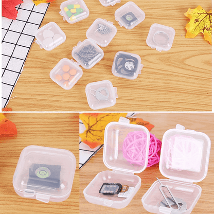 10 pcs transparent mini jewelry storage box