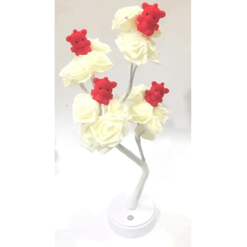 Bear flower lamp tree decorative night light - Prozone