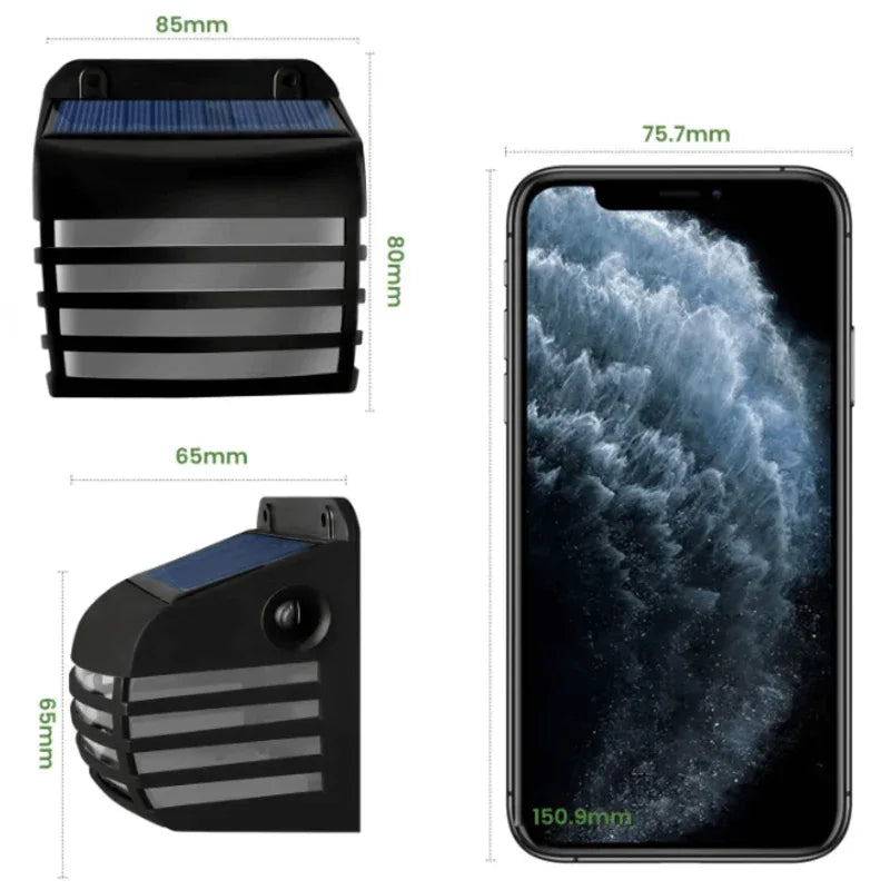 Solar powered outdoor wall light black - Prozone