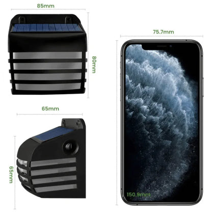 Solar powered outdoor wall light black - Prozone
